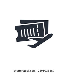 boarding pass icon. vector.Editable stroke.linear style sign for use web design,logo.Symbol illustration.