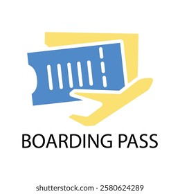 Boarding pass icon. vector.Editable stroke.linear style sign for use web design,logo.Symbol illustration.