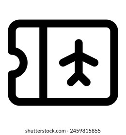 Icono de tarjeta de embarque para Web, App, infografía