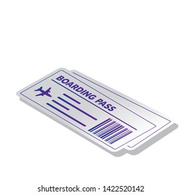 boarding pass isometric creative illustration vector of graphic , boarding pass isometric illustration vector , boarding pass vector  isometric illustration