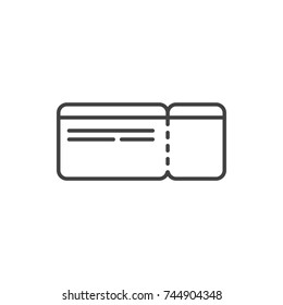 Boarding pass line icon.
