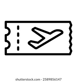 Boarding Pass Line Icon Design For Personal And Commercial Use