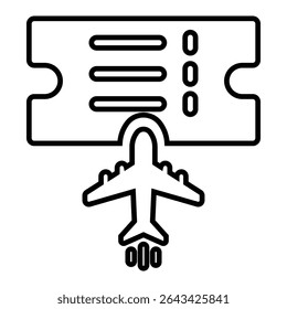 boarding pass line icon design. boarding pass thin black outline symbol vector illustration. editable stroke icon on transparent background. - Powered by Shutterstock - Get 15% off with code: PIKWIZARD15