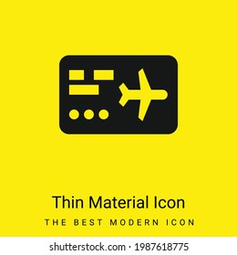 Boarding Pass minimal bright yellow material icon