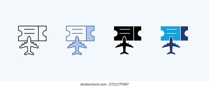 Vector de ilustración de ícono múltiple de tarjeta de embarque