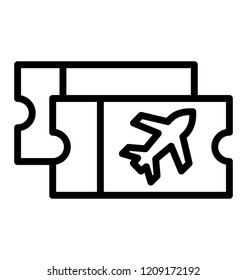 Boarding pass on white background