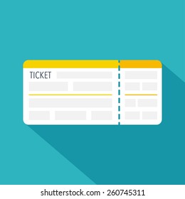 Boarding pass ticket icon. Flat design. Vector illustration