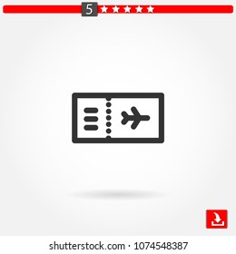 boarding pass vector icon