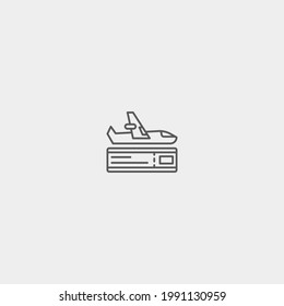 Signo de ilustración de icono de vectores de pasada de abordaje