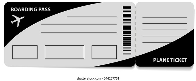 Boarding Pass vector icon. isolated on white background. illustartion