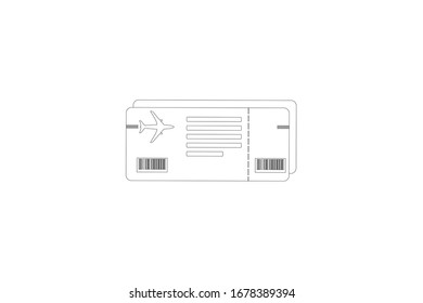 Ilustración del aeropuerto de objeto vector de tarjeta de embarque