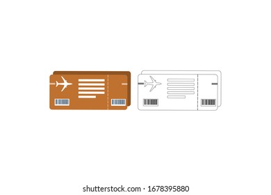 Vektorillustration Boarding Pass Objekt Airport Illustration