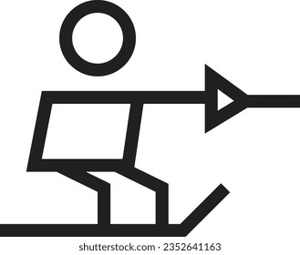 Boarding People Sport Outline Icon