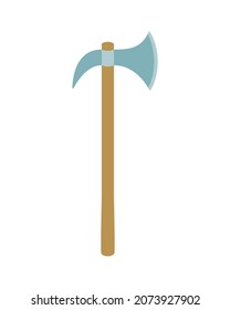 Boarding pirate or axe of a lumberjack. Vector illustration in flat style, isolated on a white background.