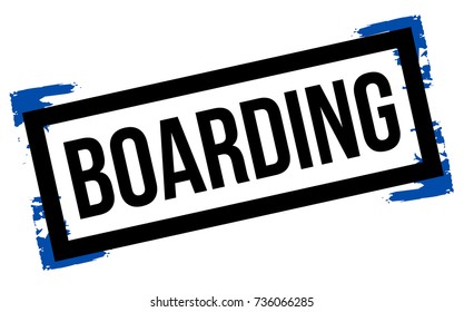 Boarding sticker. Authentic design graphic stamp. Original series
