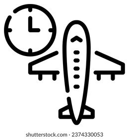 Boarding Time Icon Illustration, for uiux, web, app, infographic, etc