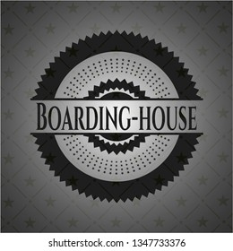 Boarding-house dark icon or emblem