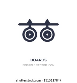 boards icon on white background. Simple element illustration from Weapons concept. boards icon symbol design.