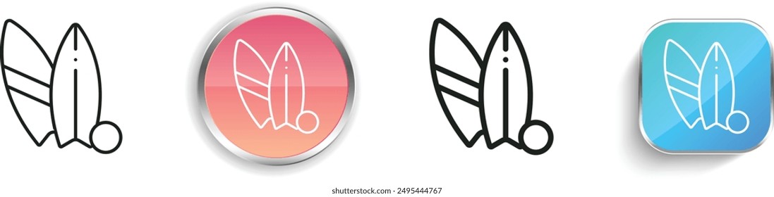 boards icon. Thin Linear, Regular and Button Style Design Isolated On White Background