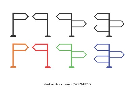 Boards for location vector set icon design template