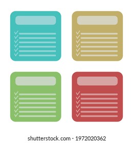 boards for schedule, event recording, scheduling vector illustration
