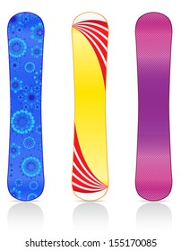 boards for snowboarding vector illustration isolated on white background
