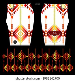 BOARDSHORTS NAVAJO STYLE PRINT VECTOR