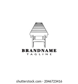boardwalk logo cartoon icon design black modern isolated vector illustration