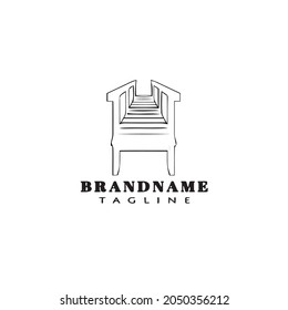 boardwalk logo cartoon icon design template black modern isolated illustration
