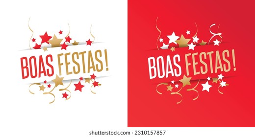 Boas Festas, Happy Holidays in in portuguese