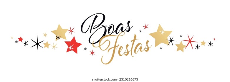 Boas Festas, Happy Holidays in in portuguese