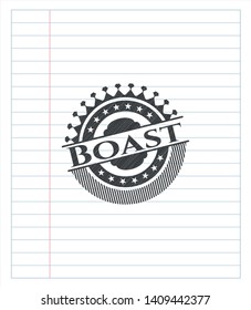 Boast pencil effect. Vector Illustration. Detailed.