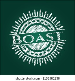 Boast written with chalkboard texture