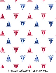 Boat 2 color pattern design template