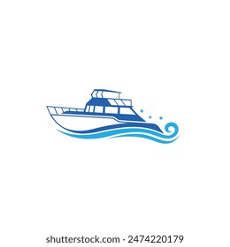 boat abstract logo modern style