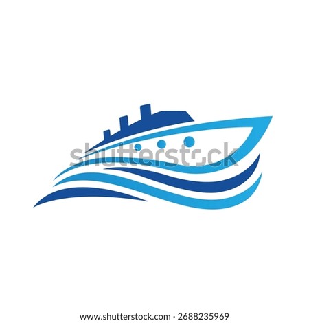 boat abstract logo modern style