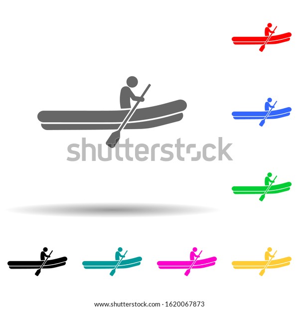 Boat, air multi color style icon. Simple\
glyph, flat vector of water transportation icons for ui and ux,\
website or mobile\
application