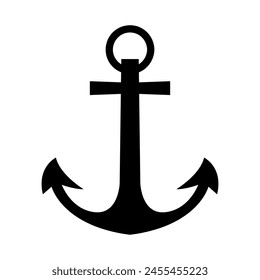 Boat anchor icon isolated on white background