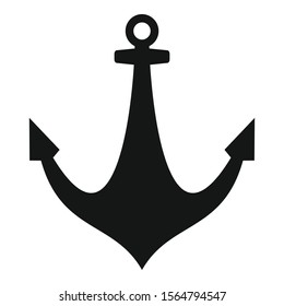 Boat anchor icon. Simple illustration of boat anchor vector icon for web design isolated on white background