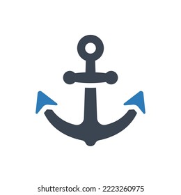 Boat anchor icon (Vector illustration)