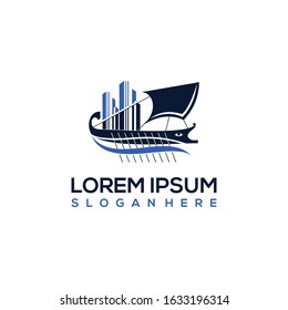 Boat Argo Building City Abstract Creative Business Modern Logo