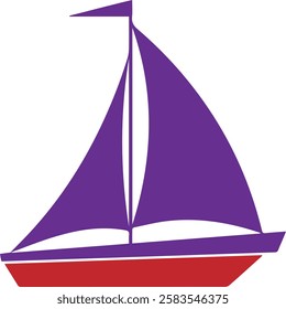 boat art with colorful design