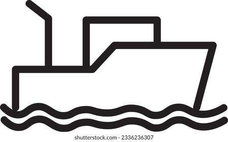 Boat Beach Sail Outline Icon