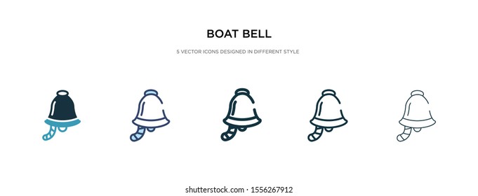 boat bell icon in different style vector illustration. two colored and black boat bell vector icons designed in filled, outline, line and stroke style can be used for web, mobile, ui