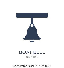 Boat Bell icon. Trendy flat vector Boat Bell icon on white background from Nautical collection, vector illustration can be use for web and mobile, eps10