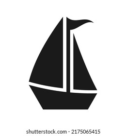 Boat black vector silhouette symbol