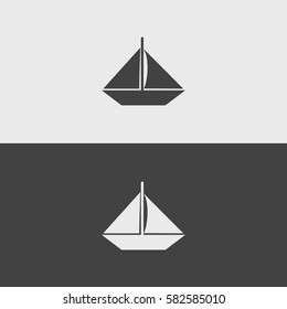 Boat black and white icons.illustration isolated vector sign symbol