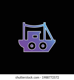Boat blue gradient vector icon