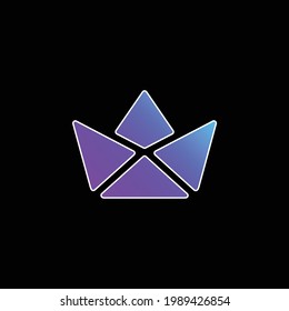 Icono de vector de gradiente azul de bote