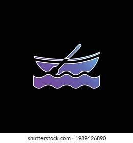 Icono de vector de gradiente azul de bote